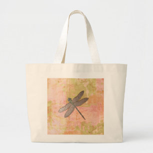 Bolsa Tote Grande Dragonfly de Impressões Rosa