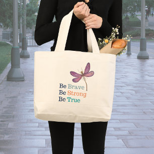 Bolsa Tote Grande Dragonfly Verdadeira Corajosa