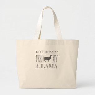 Bolsa Tote Grande Drama Llama Fez Drama Alimentar Meu Lama