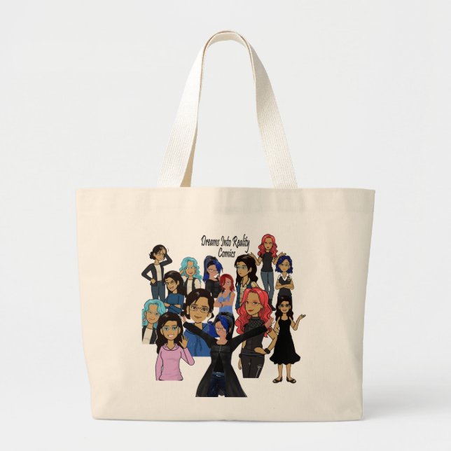 Bolsa Tote Grande DreamsIntoRealityComics Ashlyn Tempest Art Cobrir (Frente)