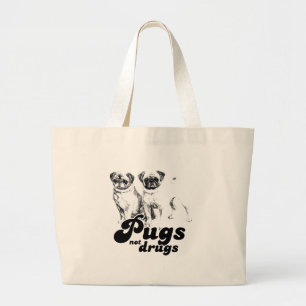 BOLSA TOTE GRANDE DROGAS 2 DOS PUGS NÃO
