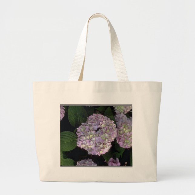 Bolsa Tote Grande duffle dos hydrangeas (Frente)