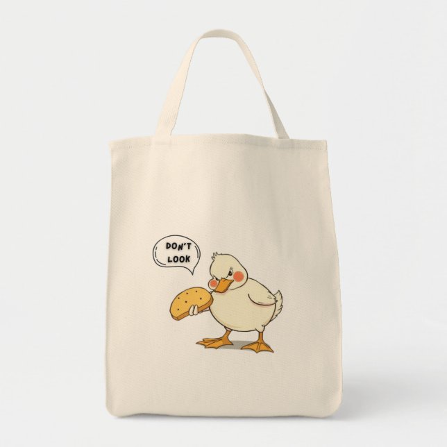 Bolsa Tote Grande Duque Branco com Pão de Boca Gorda (Frente)