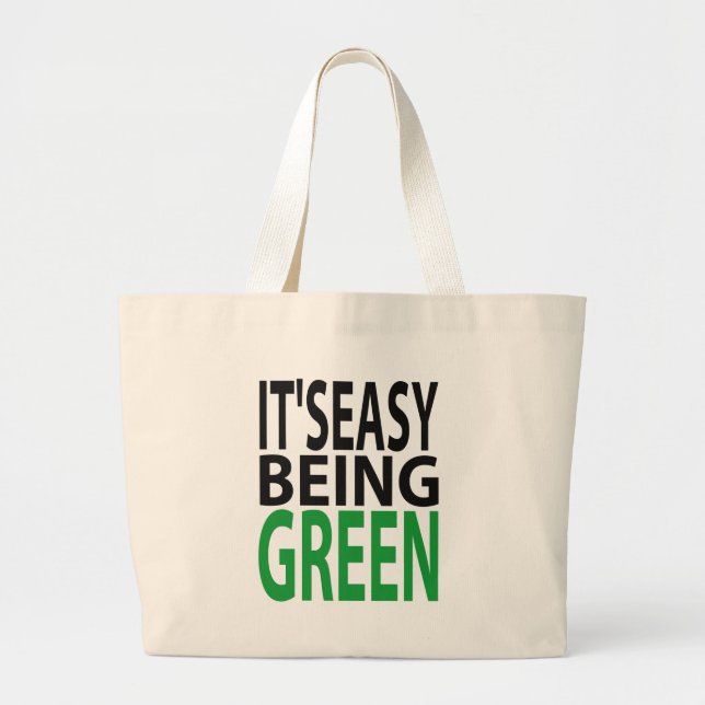 BOLSA TOTE GRANDE É FÁCIL SER VERDE (Frente)
