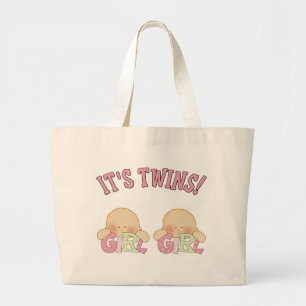 Bolsa Tote Grande É gêmeos! (MENINA DA MENINA)