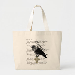 Bolsa Tote Grande Edgar Allan Poe é o Raven