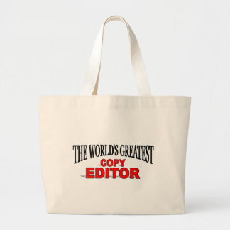 Bolsa Tote Grande Editor de cópia do mundo o grande
