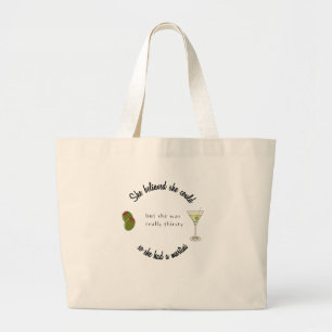 Bolsa Tote Grande Ela acreditava que poderia, então tinha um Martini