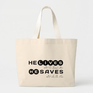 Bolsa Tote Grande Ele mora para conhecê-lo. Ele Guarda Isso