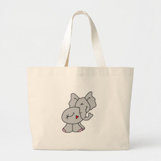 Bolsa Tote Grande Elefante cinzento bonito