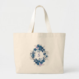 Bolsa Tote Grande Elegant Floral Butterfly Tote Bag