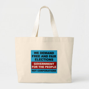 Bolsa Tote Grande Eleições livres e justas