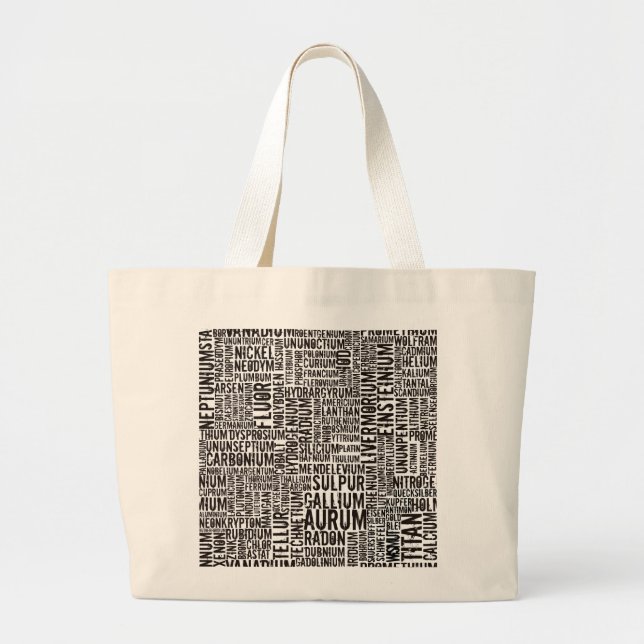 Bolsa Tote Grande Elementos Químicos (Frente)