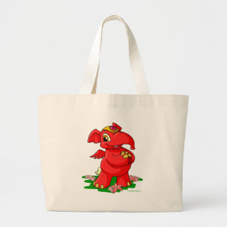 Bolsa Tote Grande Elephante vermelho alegre em Shenkuu