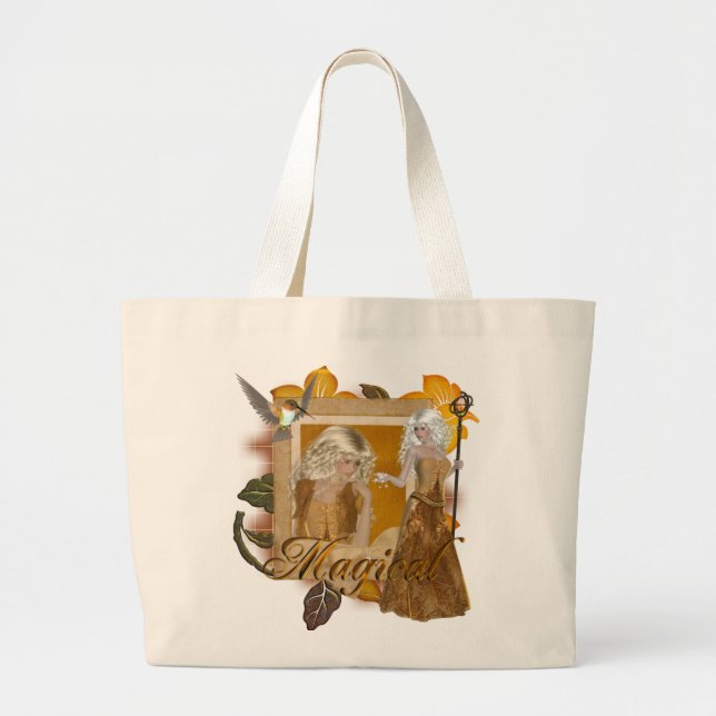 Bolsa Tote Grande Elf Design : Magical by MarloDee (Frente)