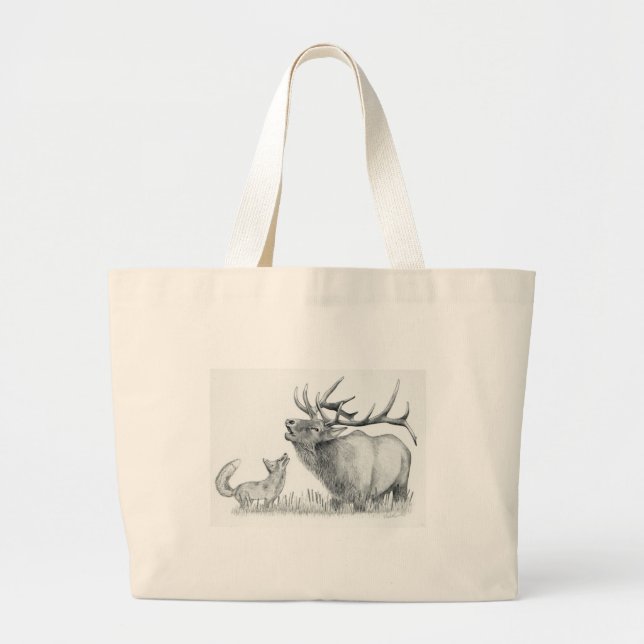 Bolsa Tote Grande Elk e FOX (Frente)