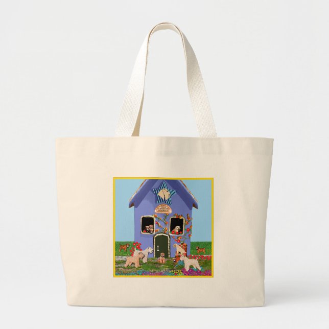 Bolsa Tote Grande Em casa é onde está a roda (Frente)
