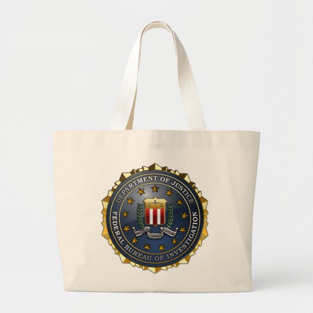 Bolsa Tote Grande Emblema do FBI (Frente)