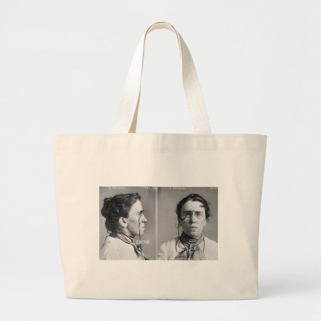 Bolsa Tote Grande Emma Goldman - anarquista, 1911 (Frente)