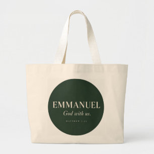 Bolsa Tote Grande EMMANUEL Mateus 1:23 Natal