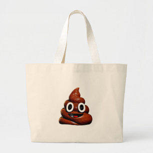 Bolsa Tote Grande emoji feliz e engraçado