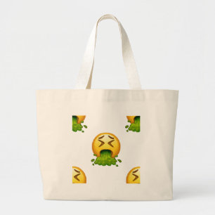 Bolsa Tote Grande emoji vomitando