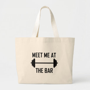 Bolsa Tote Grande Encontre-me nas citações engraçadas do bar