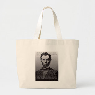 Bolsa Tote Grande Endereço de Abe Lincoln Gettysburg