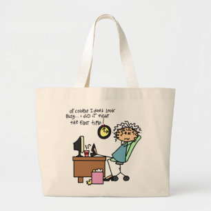 Bolsa Tote Grande Endireite a primeira vez o humor