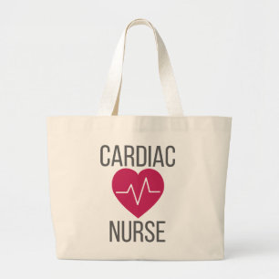 Bolsa Tote Grande Enfermeira Cardiológica Presente Cardíaco Presen