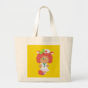 Bolsa Tote Grande Enfermeira Neko do Natal - sacola enorme amarela