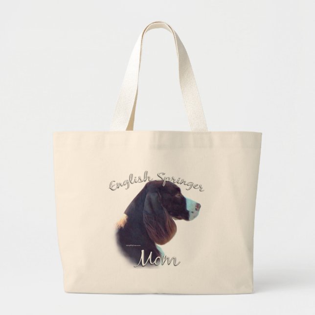 Bolsa Tote Grande English Springer Spaniel Mãe 2 (Frente)