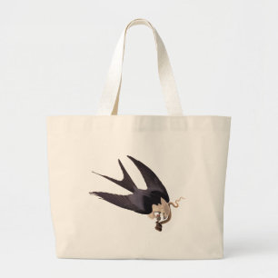 Bolsa Tote Grande Engolir Hawk Alcance com Cobra Vintage Audubon