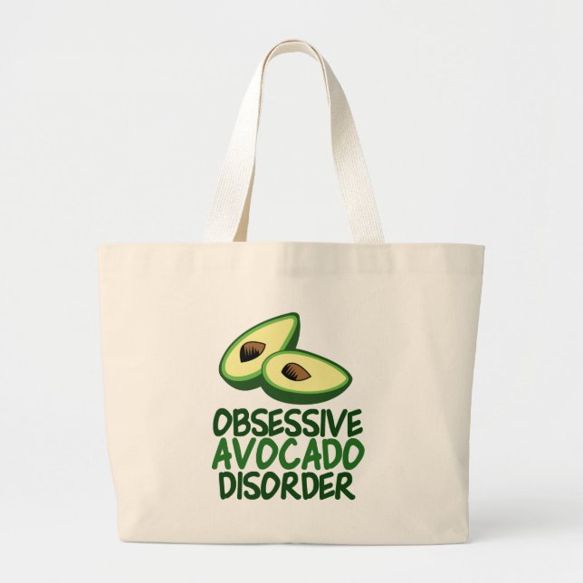 Bolsa Tote Grande Engraçado Avocado Lover (Frente)
