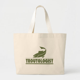 Bolsa Tote Grande Engraçado Pesca de Trutas