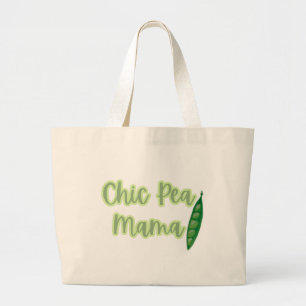 Bolsa Tote Grande Engraçado Vegan Chic Pea Mama Mulheres