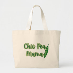 Bolsa Tote Grande Engraçado Vegan Chic Pea Mama Mulheres