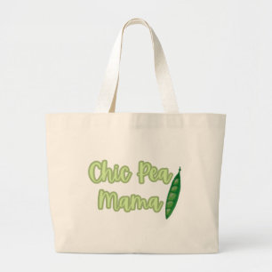 Bolsa Tote Grande Engraçado Vegan Chic Pea Mama Mulheres