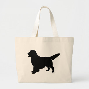 Bolsa Tote Grande Engrenagem do golden retriever