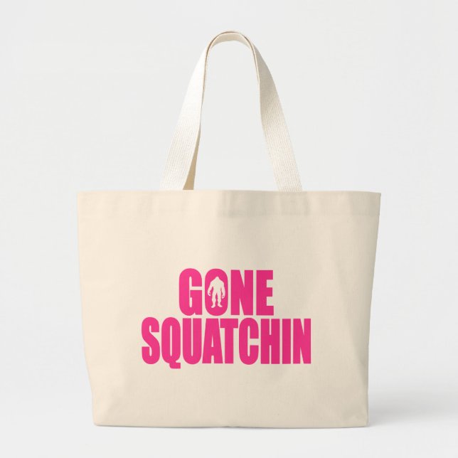 Bolsa Tote Grande Engrenagem IDA Bobo de SQUATCHIN que encontra (Frente)