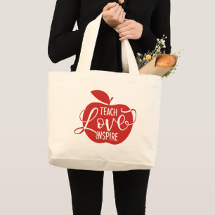 Bolsa Tote Grande Ensine o amor inspiram
