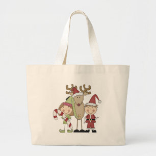 Bolsa Tote Grande Entrevistas com Reindeer e Elves