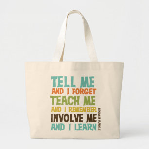 Bolsa Tote Grande Envolva-me citações inspiradas