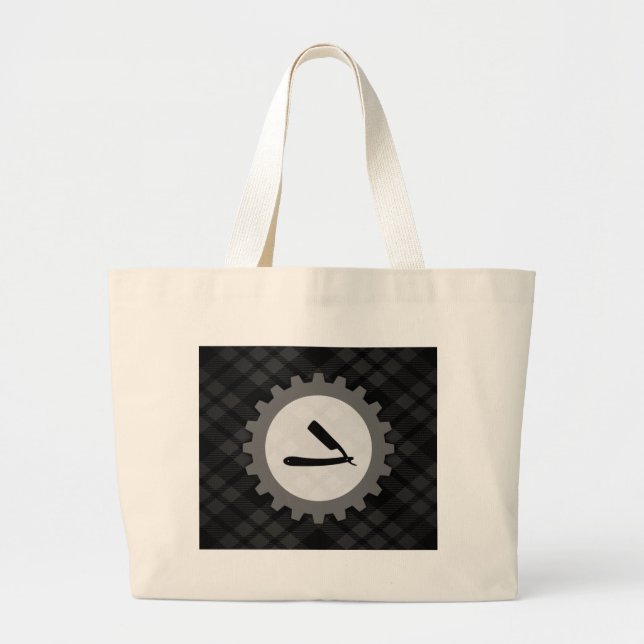 Bolsa Tote Grande equipamento de barbearia (Frente)