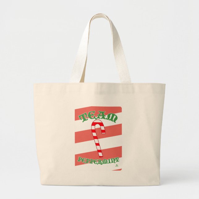 Bolsa Tote Grande Equipe Peppermint Diversão Natal Cana de Açúcar (Frente)