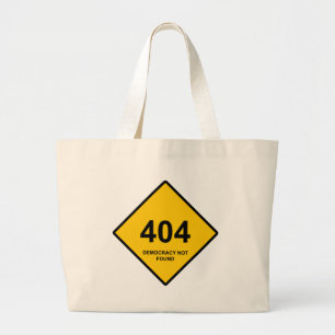 Bolsa Tote Grande Erro 404: Democracia Não Encontrada