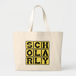 Bolsa Tote Grande Erudito, Estudioso