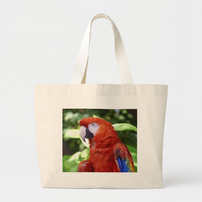 Bolsa Tote Grande Escarlate do Macaw (Frente)
