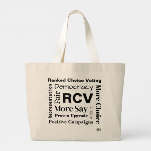 Bolsa Tote Grande Escolha Classificada Palavras de Votação Grande To