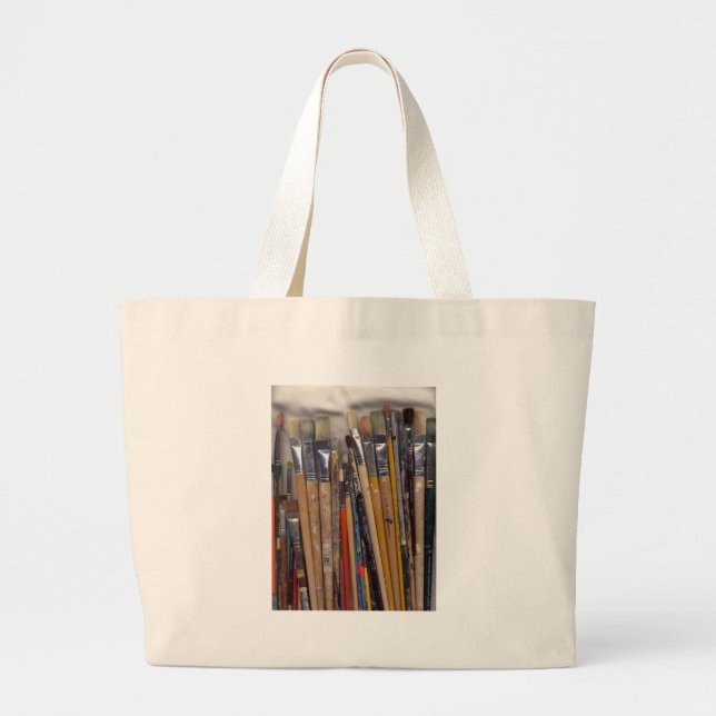 Bolsa Tote Grande Escovas de pintura (Frente)